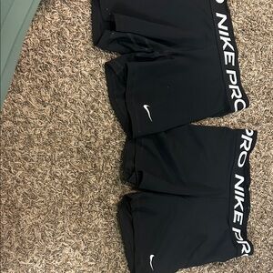Nike Black Pro Shorts with Logo Waistband